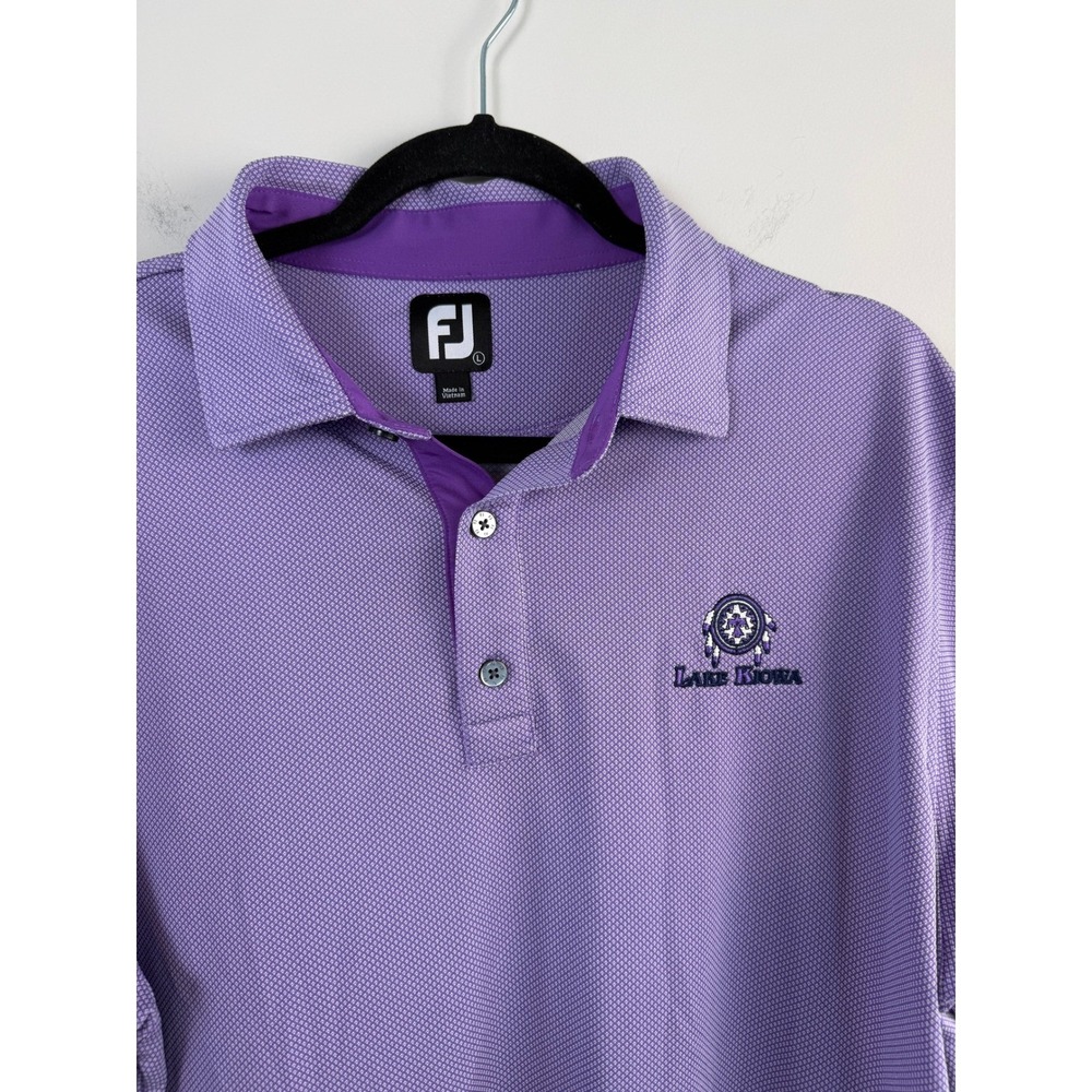 FootJoy Performance Golf Polo Men's Large Purple Lake Kiowa Short Sleeve Shirt